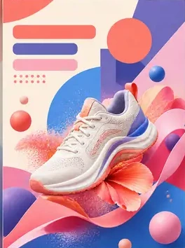 Original colorful sneaker poster