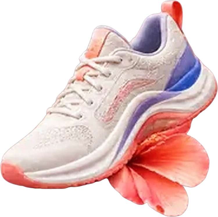 Extracted sneaker with orange flower