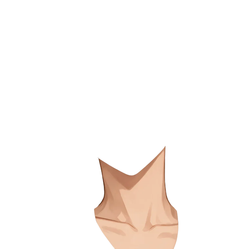 Separated character layer: Neck and upper chest skin