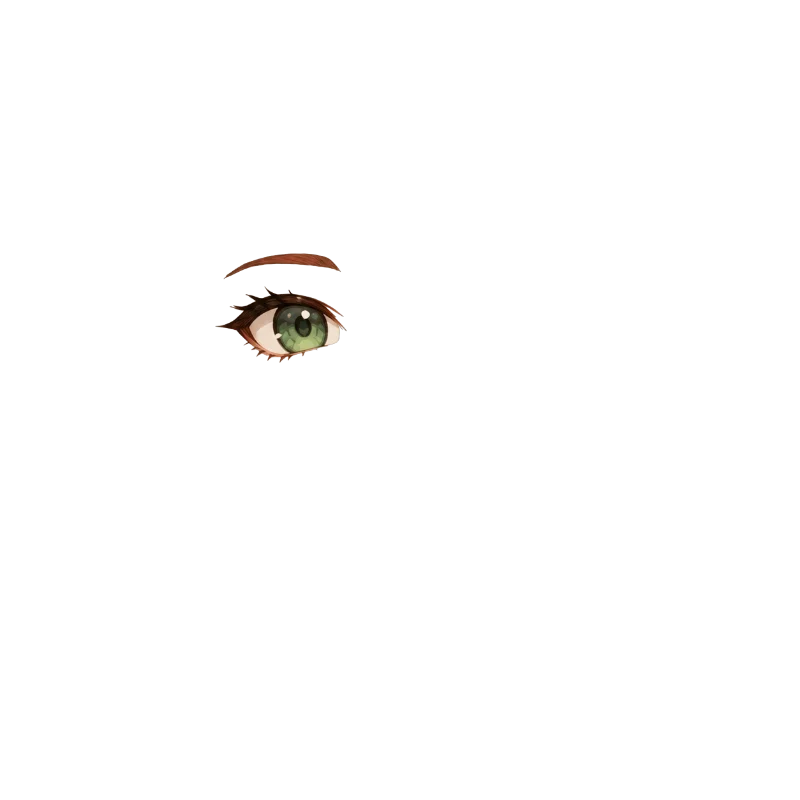 Separated character layer: Left eye and left eyebrow