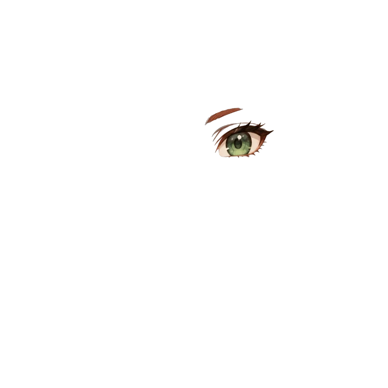 Separated character layer: Right eye and right eyebrow