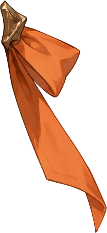 Orange ribbon hair accessory