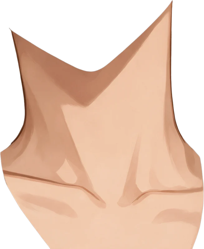 Neck and upper chest skin