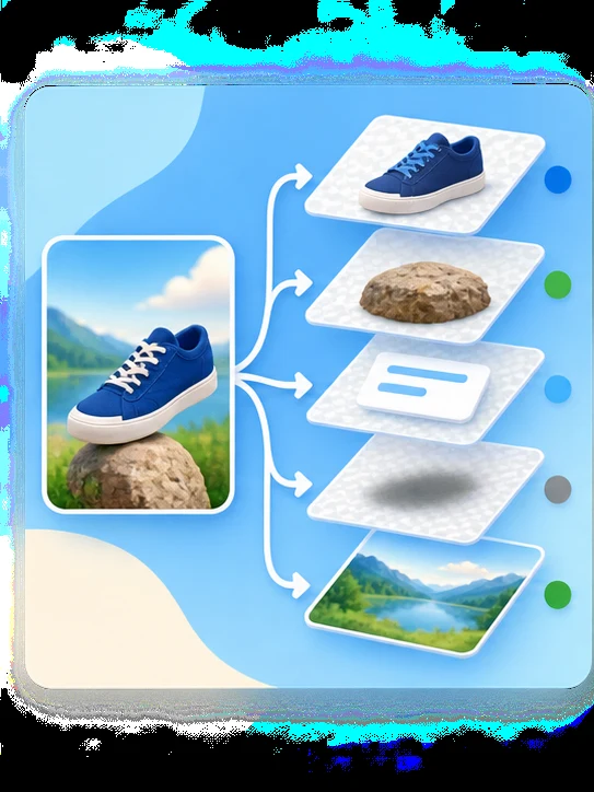 Semantic layer separation feature graphic