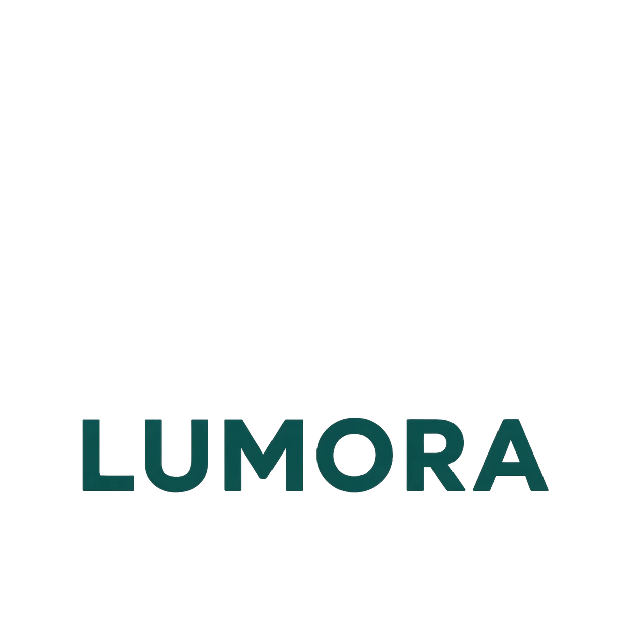 Separated logo layer: LUMORA full wordmark