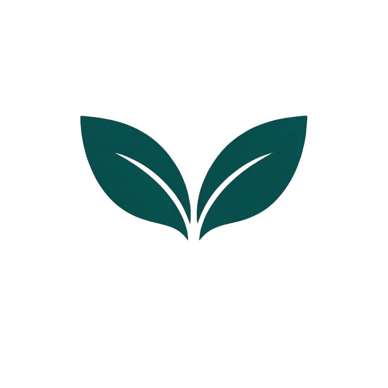 Separated logo layer: Dark green dual leaf graphic