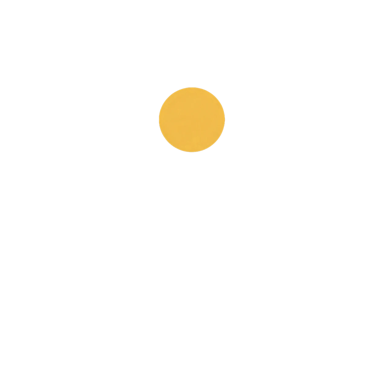 Separated logo layer: Yellow circular sun symbol