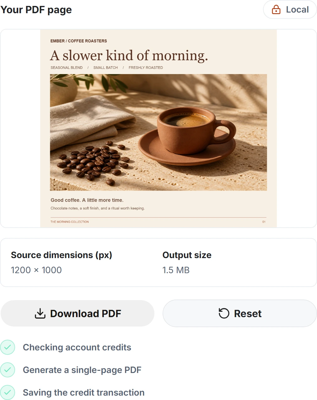 Preview and download