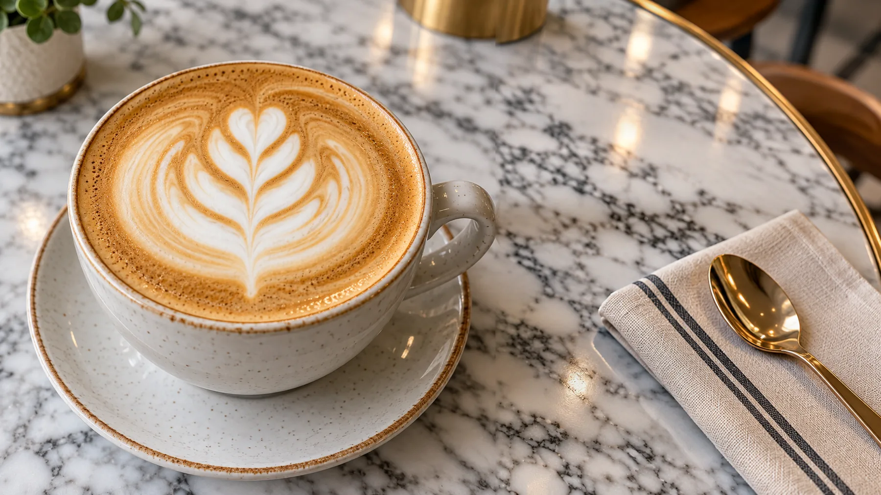 Latte photo extended to 16:9 with the image background continued to the right