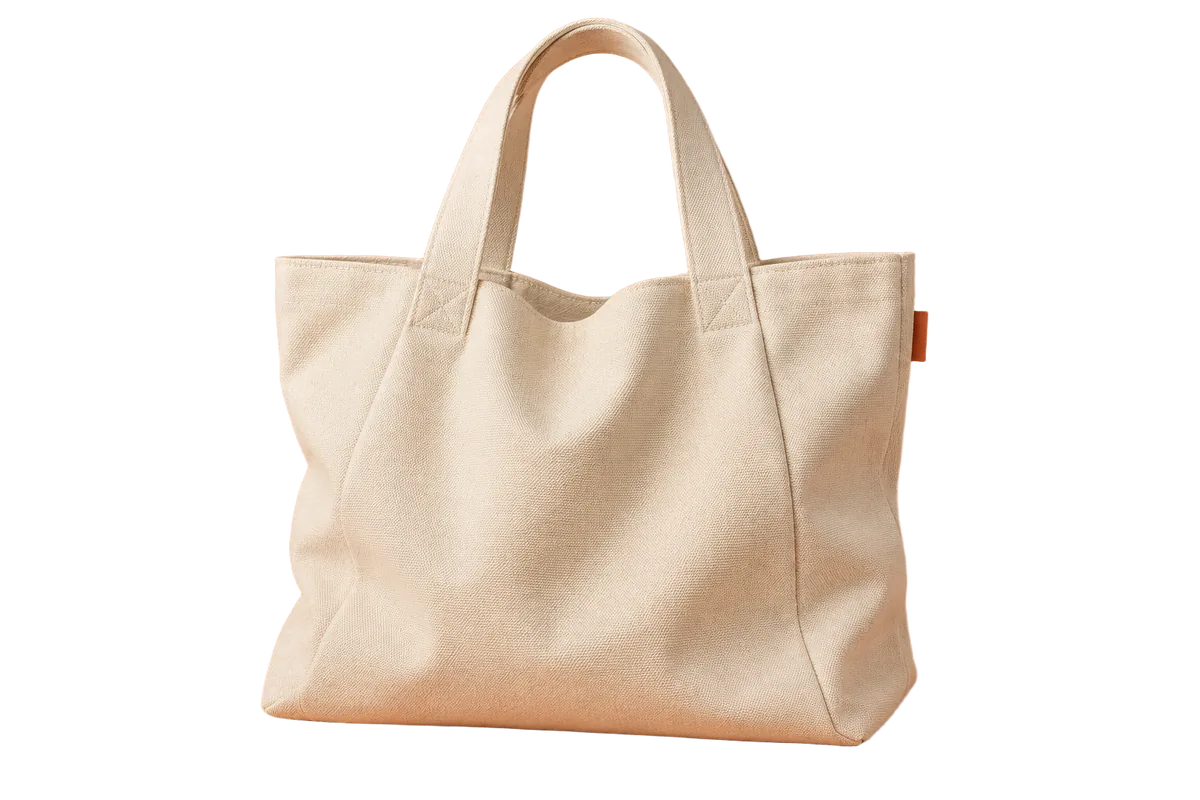 Transparent PNG of a tote bag on a store listing