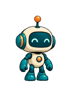 Robot on green screen from the example GIF